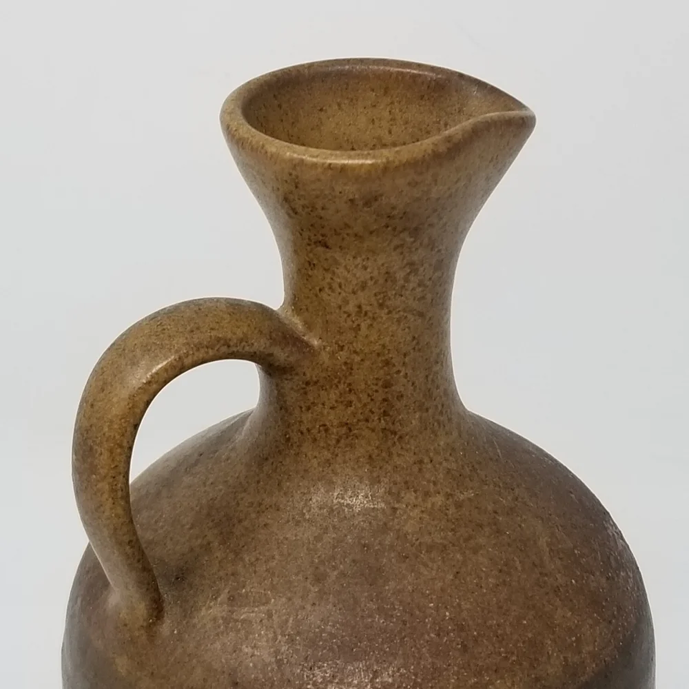 Pottery Jug Handle Spout Stoneware Marked M